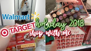 WALMART & TARGET HOLIDAY 2018 SHOP WITH ME | NEW DRUGSTORE MAKEUP, SETS & CLOTHING TRY ON!