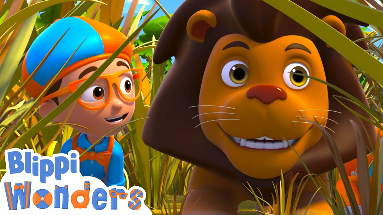 Blippi Learns about Lions Blippi Wonders Kids Cartoons Party