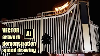 LAS VEGAS The Westgate at night - Speed Art/Adobe Illustrator #119 screenshot 2