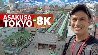 Tokyo 8K Walk through Asakusa - Crowds on the Weekend