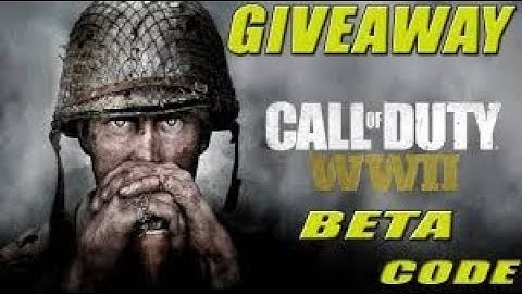 CALL OF DUTY WW2 BETA CODE GIVEAWAY! LINK IN DESCRIPTION