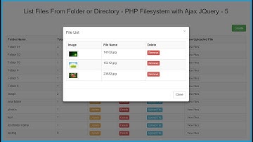 List Files from Folder or Directory - PHP Filesystem with Ajax JQuery - 5