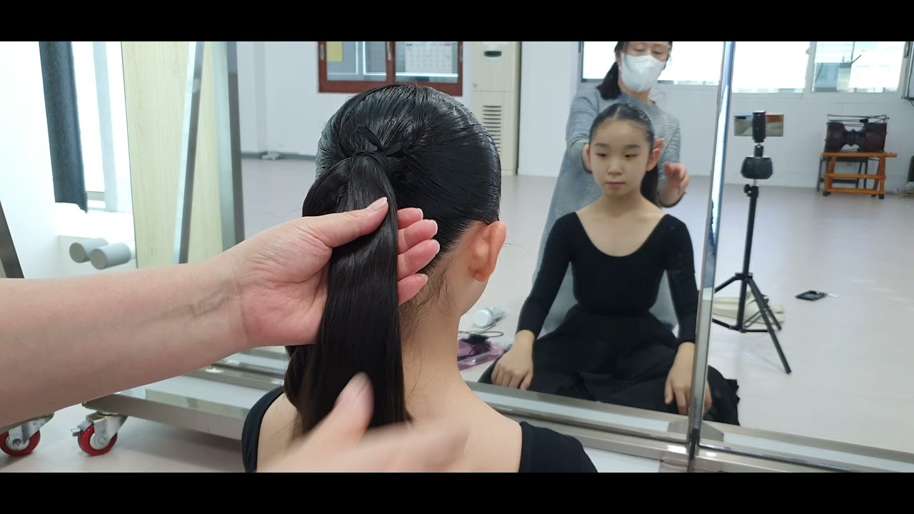 납작ㅡ머리를 이쁜 똥머리 만들기.#세종시 소담동 #한국무용시험머리 #똥머리