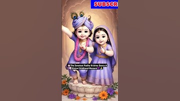 The Sweetest Radha Krishna Dance A Divine Childhood Moment #shorts #krishna #ai #animation #bhakti💜🙏