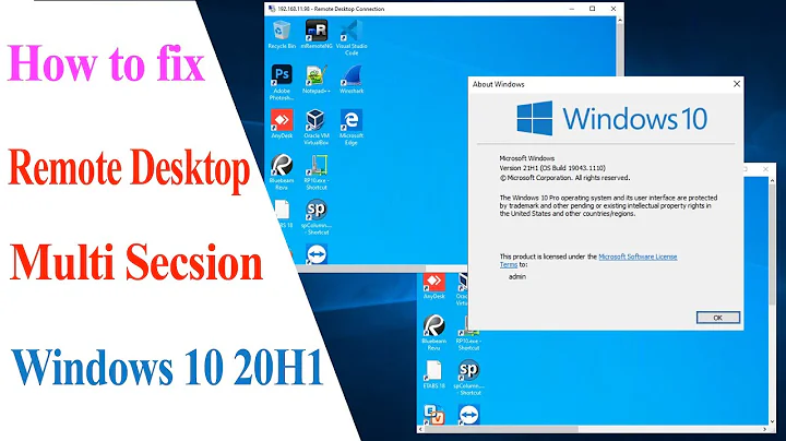Remote desktop multi session on Windows 10 21H1 - Hướng dẫn cho phép Multi Remote Session Windows 10