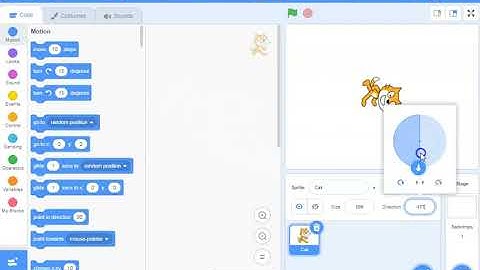 How to change sprite direction in scratch