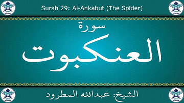 القرآن الكريم بصوت عبدالله المطرود - سورة العنكبوت