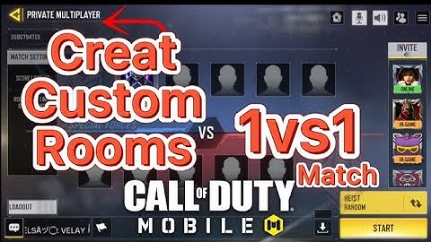 How To Create 1vs1 Custom Private Room In COD Mobile | Call Of Duty Mobile Private Room