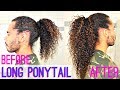 TUTORIAL: How To Get A Long Curly Ponytail In 5 Minutes !!!