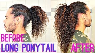TUTORIAL: How To Get A Long Curly Ponytail In 5 Minutes !!!