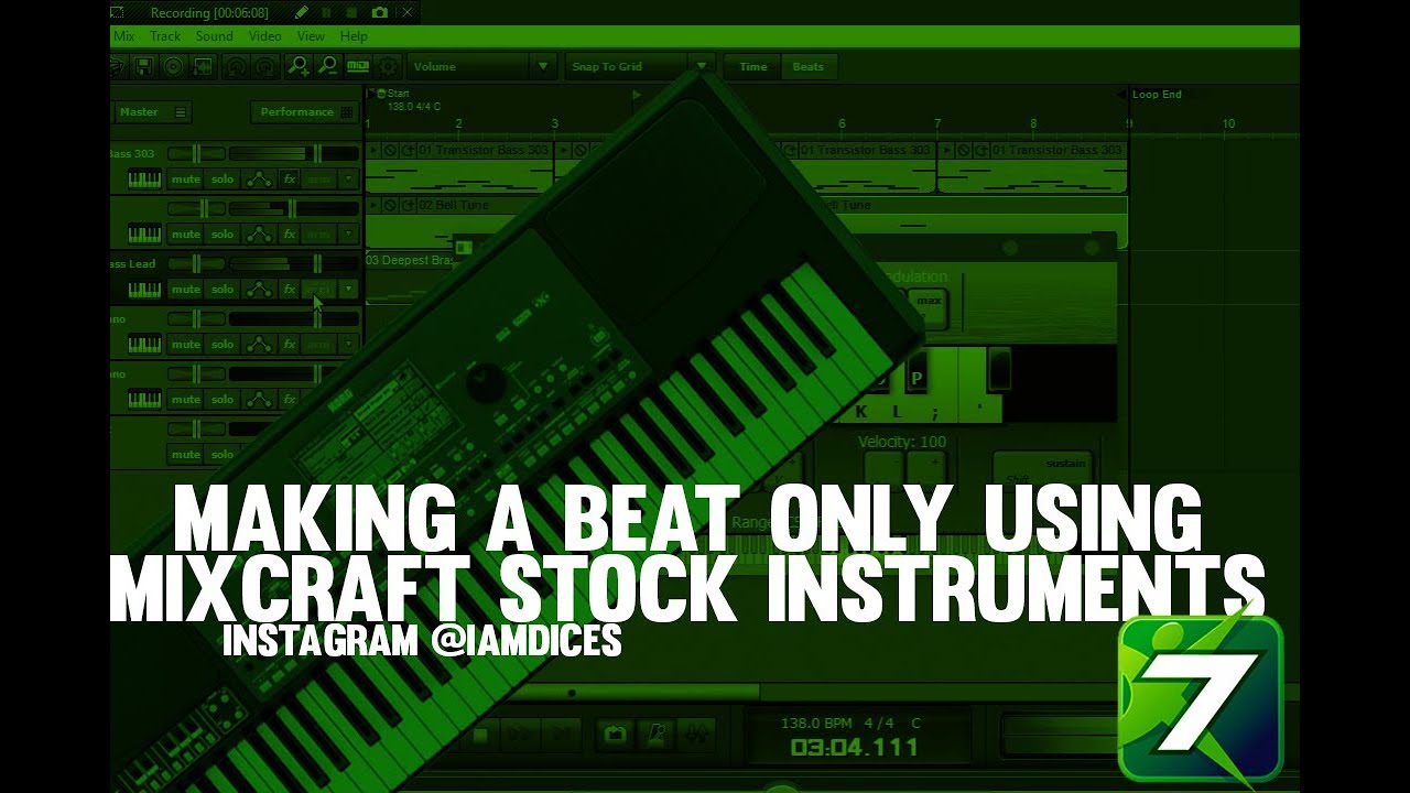 Making a Beat in Mixcraft Only Using Stock Instruments | @Iamdices