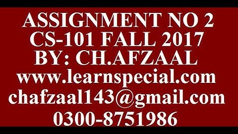 cs101 assignment 2 solution fall 2017