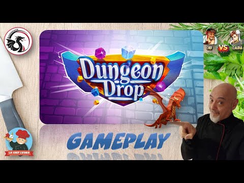 DUNGEON DROP -  Partita Completa tra cubi colorati, mostri e tesori  (ep.118) - Space Shift Games