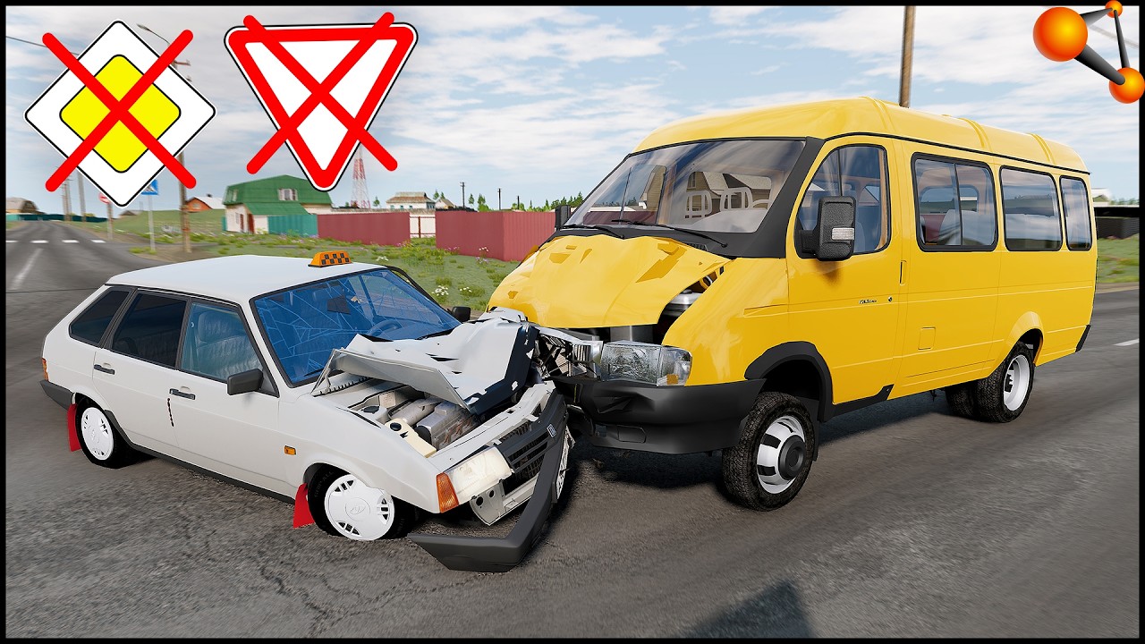 ОТМЕНА ПРАВИЛ ПДД! АВАРИИ ВЕЗДЕ! - BeamNg Drive