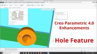 Creo Parametric 4.0 - Hole Feature: Top Clearance, Hole Orientation, and Holes on Points