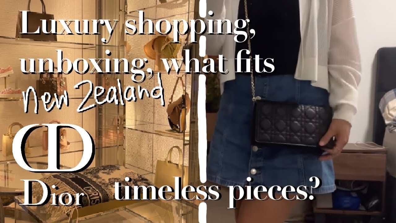 LUXURY SHOPPING IN NZ  UNBOXING Lady Dior Pouch in Cannage