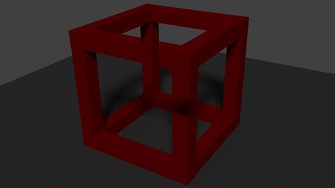 Making the IMPOSSIBLE CUBE in blender, quick speed model