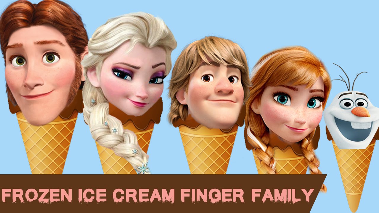 Frozen Disney Ice Cream Cartoons Singing Elsa Finger Family Songs YouTube