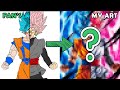 Drawing Goku Super Saiyan Blue and Rose | Redraw fan's Drawing