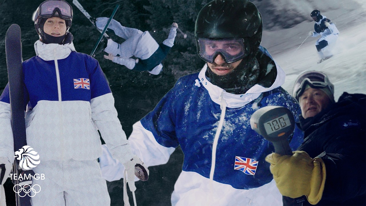Team GB's mogul skiers take on the CRAZIEST challenges to test