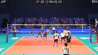 Volleyball : Japan - Brazil Amazing FULL Match