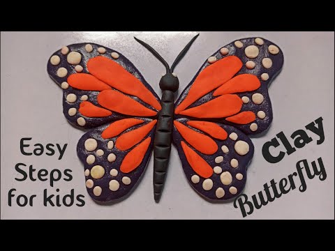 Clay modelling for kids | How to make butterfly from clay |