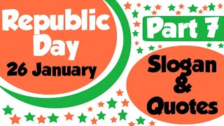 Republic Day par nare | 26 January Slogan & Quotes | Patriotic Slogan | In Hindi | Part 7