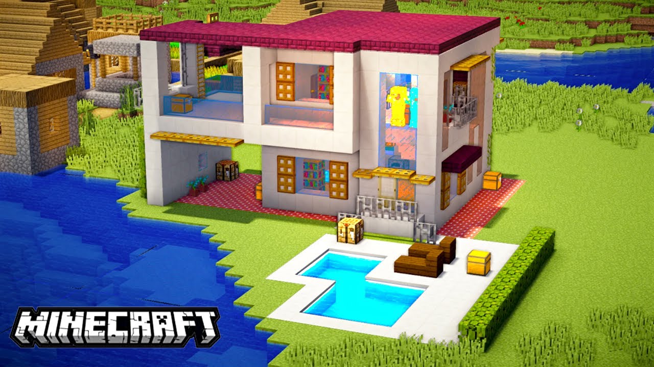 Fastupload.io a X: Minecraft Tutorial - Casa Moderna com Piscina Link:   #Casa #house #manyacraft #manyacraftcasas  #manyacrafthouse #manyacraftmansão #manyacraftmansõesmodernas  #minecraftbuildingmodernhouse