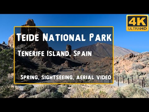Spring in Teide National Park, Tenerife, Spain - Aerial View 4K | Video