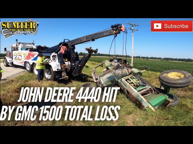 John Deere 4440 hit by GMC 1500. Total loss