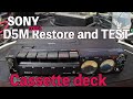 Sony TC-D5M Cassette deck Restore and Sound test (EZAS/ sony denske Cassette player Repair