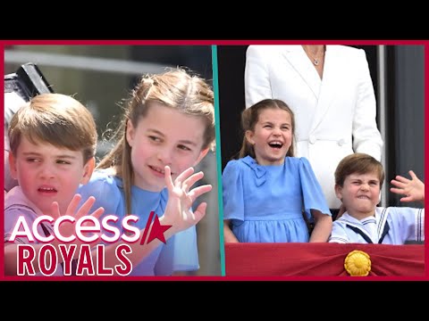 Princess Charlotte STOPS Prince Louis' Wave At Queen's Platinum Jubilee