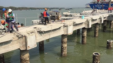 Cắt bê tông bằng máy cắt dây kim cương, Tháo dỡ công trình công nghiệp