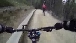 Downhill Mountain Biking in Queenstown New Zealand in March 2013 on hire bikes