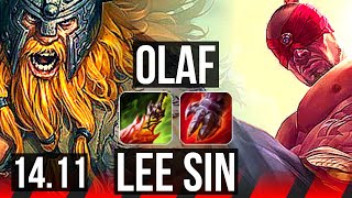 OLAF vs LEE SIN (TOP) | 67% winrate, Godlike, 11/3/5 | KR Diamond | 14.11