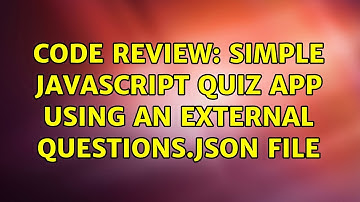 Code Review: Simple JavaScript quiz app using an external questions.json file