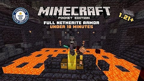 Full Netherite Armor Speedrun In 10 Minutes Minecraft Bedrock / Mcpe 1.21+