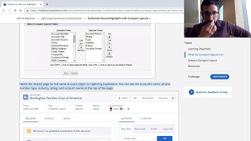 Customize Record Highlights with Compact Layouts / Becoming a Salesforce Admin with Trailhead