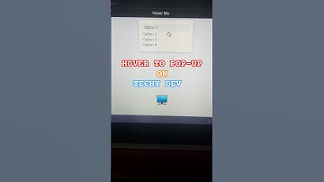 Hover To Pop Up USING HTML CSS JS #TECHYDEV #HOVERTOPOPUP #HTML #CSS #POPUP #HOVER #HOVEREFFECT