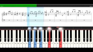 Procol Harum, A Whiter Shade Of Pale - tutorial teclado fácil - Synthesia, chords