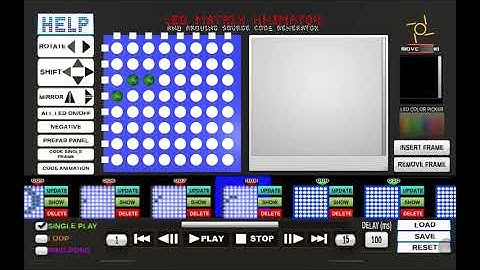 Arduino Led Matrix Animator: Show new interface