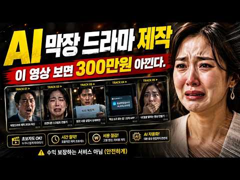 AI 막장 드라마 제작 - 이 영상 보면 300만원 아끼고 시작 한다. [막장 26.08 버전]