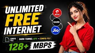 JIO - AIRTEL UNLIMITED FREE INTERNET DATA WITHOUT RECHARGE | Dark Tunnel Config File 2026 screenshot 1