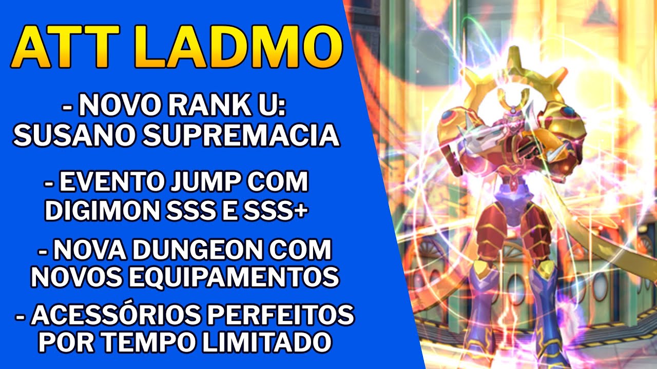 O NOVO RANK U CHEGOU! SUSANOOMON SUPREMACIA, EVENTO JUMP, NOVA DG E MAIS [LADMO | DIGIMON MASTERS]