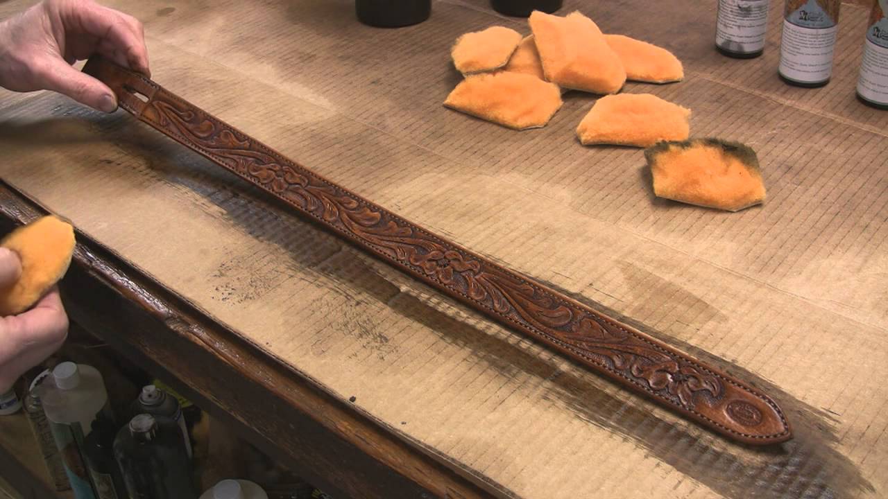 How to Antique Finish Leathercraft Projects - YouTube