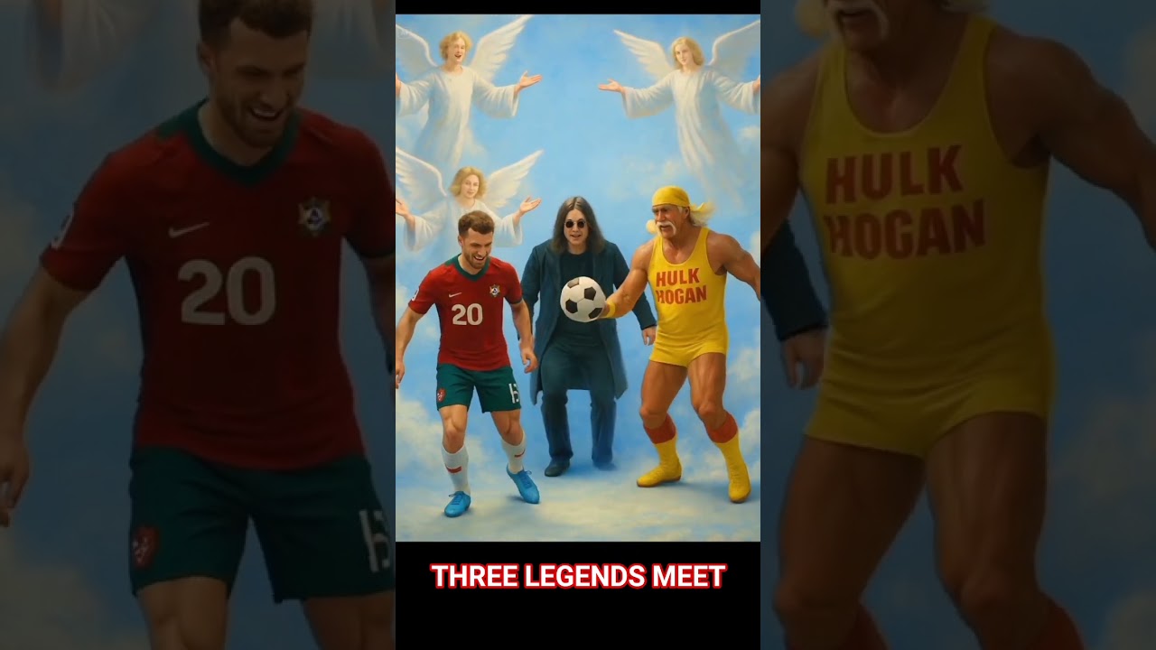 Heavenly reunion Diogo Jota, hulk Hogan and Ozzy Osbourne. 