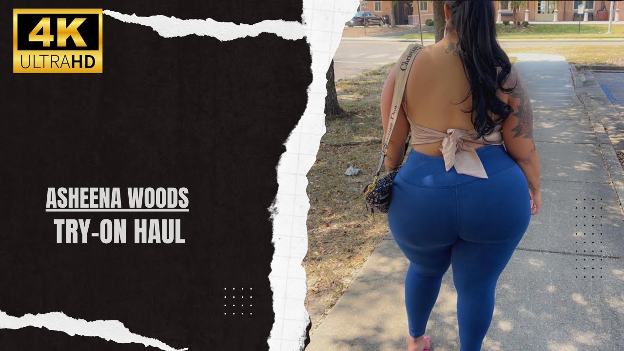 Asheena Woods || Plus Size Curvy Model - 4K Fashion Look-book - YouTube