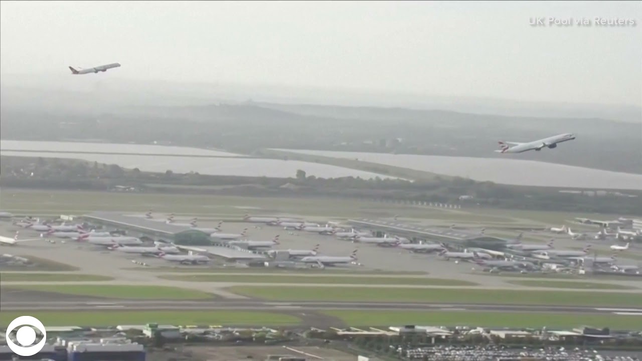 US bound flights from London stage dual takeoff to mark lifting of COVID travel restrictions