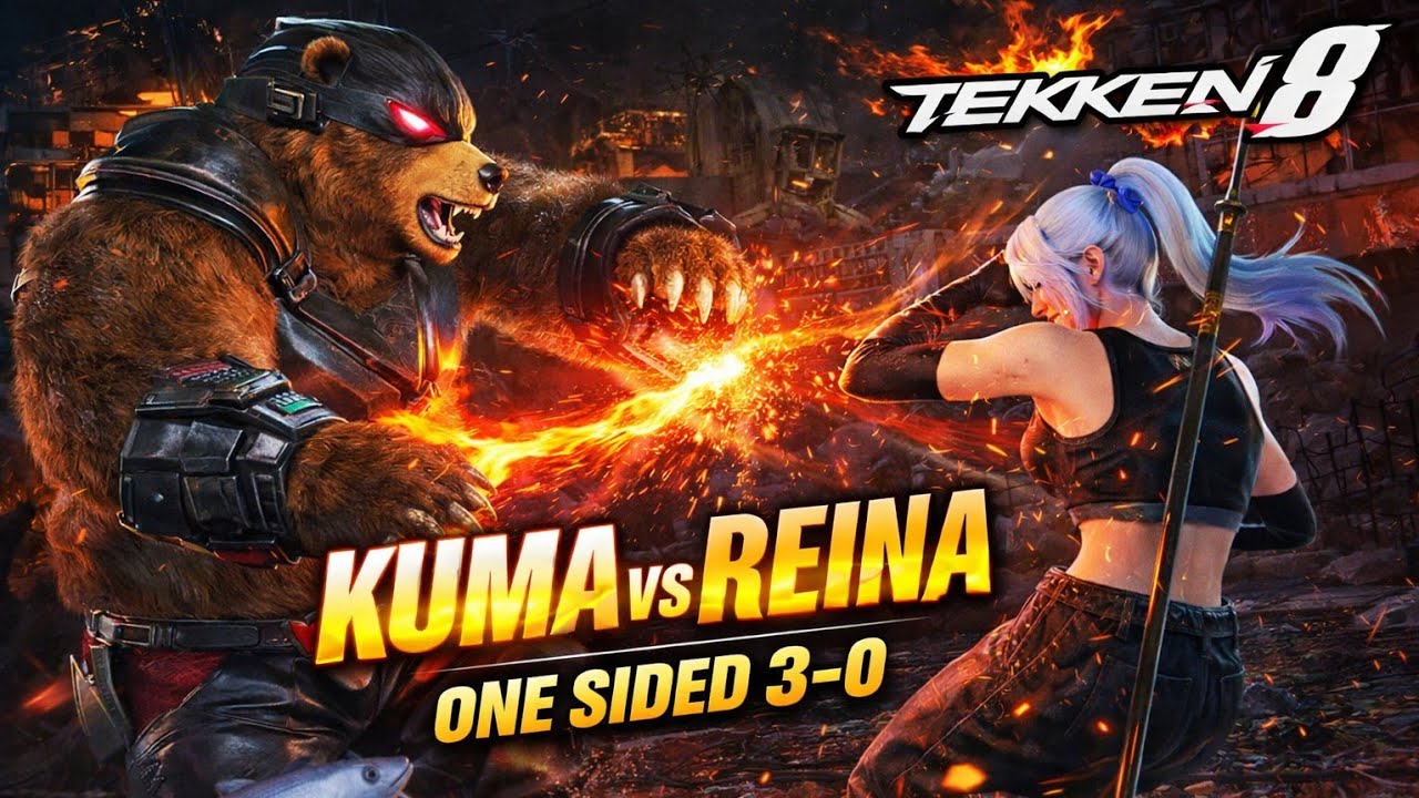Kuma Vs Reina | Tekken 8 | 4K 60 FPS GamePlay | Playstation 5 | 3-0 Wins