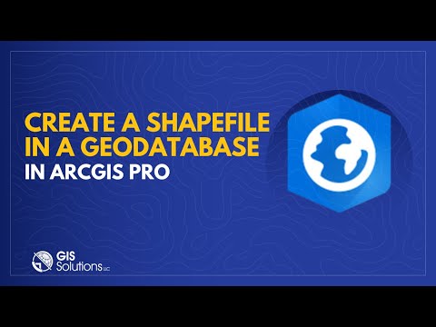 ArcGIS Pro tutorial - How to create a shapefile in a geodatabase